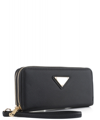 New Fashion Triangle Logo Double Zip Wallet OCK-W0095-1 BLACK